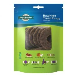 PetSafe Busy Buddy Rawhide Treat Ring Refills, Original Rawhide, Large