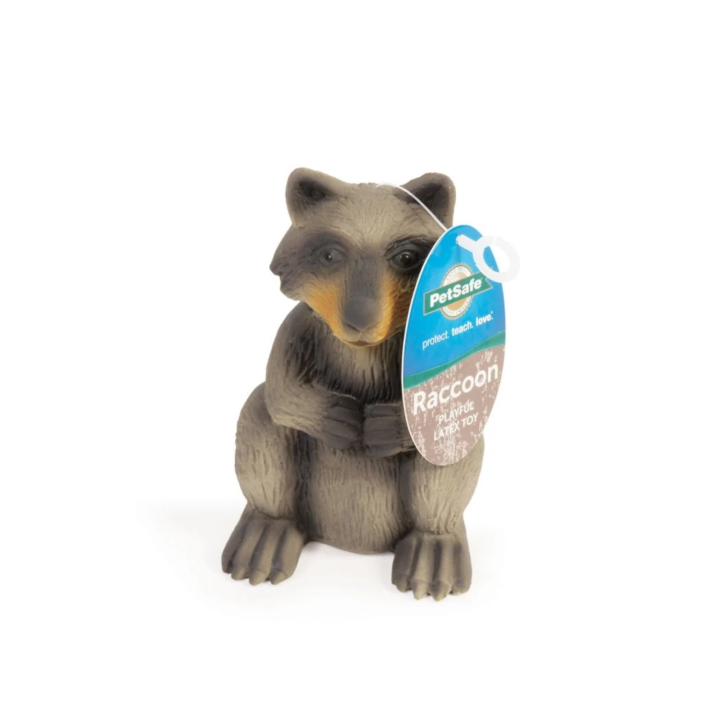 PetSafe Sportsmen Squeeze Meeze Raccoon Dog Toy - Image 2
