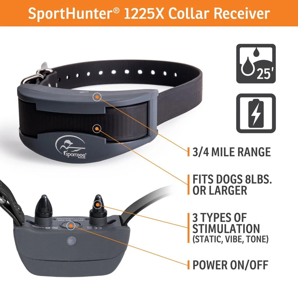 PetSafe SportHunter 1225X Rechargeable Remote Dog Training Collar, 3/4 Mile Range, for Dogs 8 lb. or Larger - Image 5