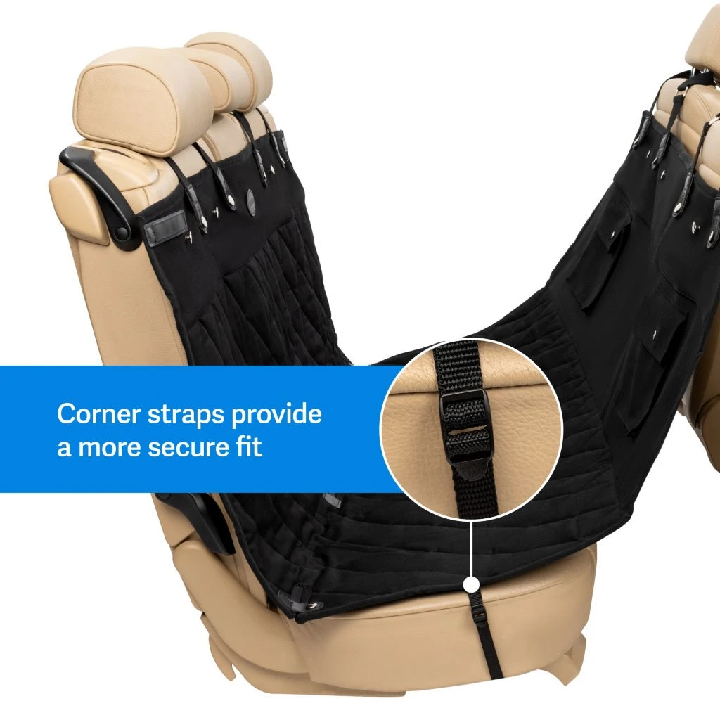 PetSafe Happy Ride Quilted Hammock Seat Cover, Black - Image 4