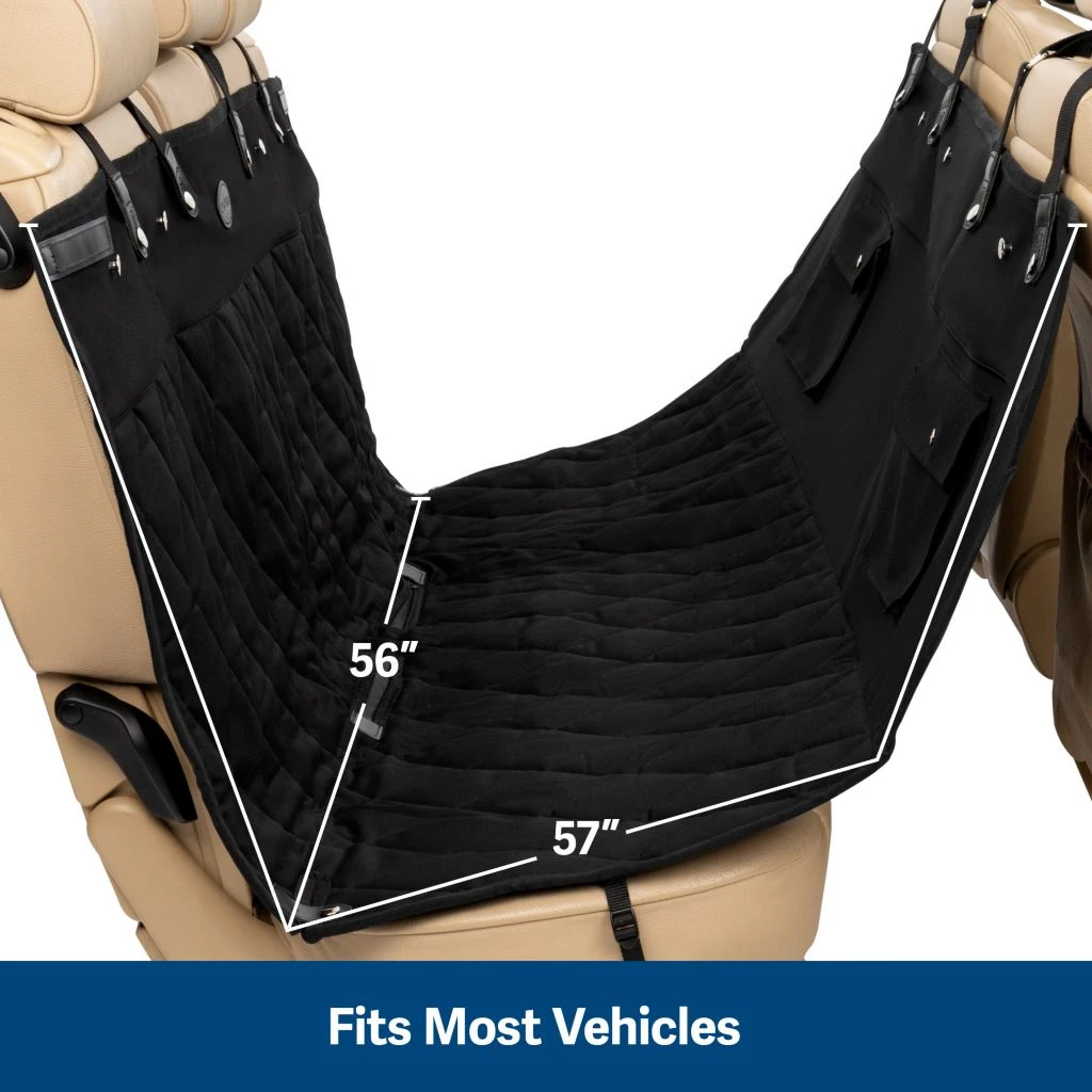 PetSafe Happy Ride Quilted Hammock Seat Cover, Black - Image 6